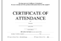 Certificate Of Attendance Template Word Free – Calep Within Perfect throughout Fascinating Perfect Attendance Certificate Template