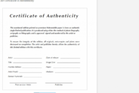 Certificate Of Authenticity Artwork Template | Emetonlineblog for Certificate Of Authenticity Templates
