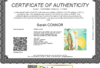Certificate Of Authenticity For Art | Certificate, Templates, Template for Art Certificate Template Free