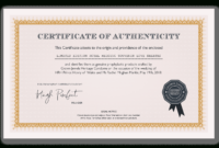 Certificate Of Authenticity Needed With Limited Edition Photographs with regard to Amazing Certificate Of Authenticity Photography Template