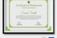 Certificate Of Authenticity Template - 20+ Free Word, Pdf, Psd Format for Certificate Of Authenticity Free Template