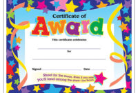 Certificate Of Award Colorful Classics Certificates, 30 Ct – T-2951 with Certificate Of Achievement Template For Kids