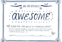 Certificate Of Awesomeness | Funny Certificates, Funny Awards within Free Great Work Certificate Template