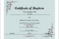 Certificate Of Baptism Printable Certificate regarding Fantastic Baptism Certificate Template Download