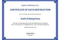 Certificate Of Destruction Template inside New Destruction Certificate Template