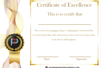 Certificate Of Excellence Is Given To Employees Or Students For Their in Star Performer Certificate Templates