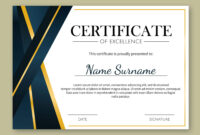 Certificate Of Excellence Template Free Download With Free Certificate with regard to Amazing Design A Certificate Template