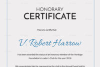 Certificate Of Honorary Participation Design Template In Psd, Word with Fresh Certificate Of Participation Template Word