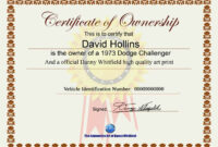 Certificate Of Ownership Template | Certificate Of Completion Template in Ownership Certificate Templates