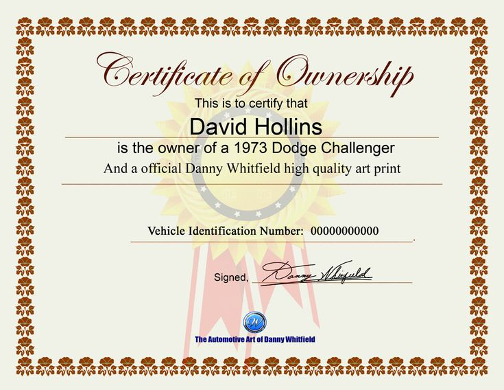 Certificate Of Ownership Template | Certificate Of Completion Template in Ownership Certificate Templates