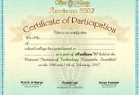 Certificate Of Participation Design | The Kiran Kumar Blog with regard to Fascinating Free Certificate Templates For Word 2007