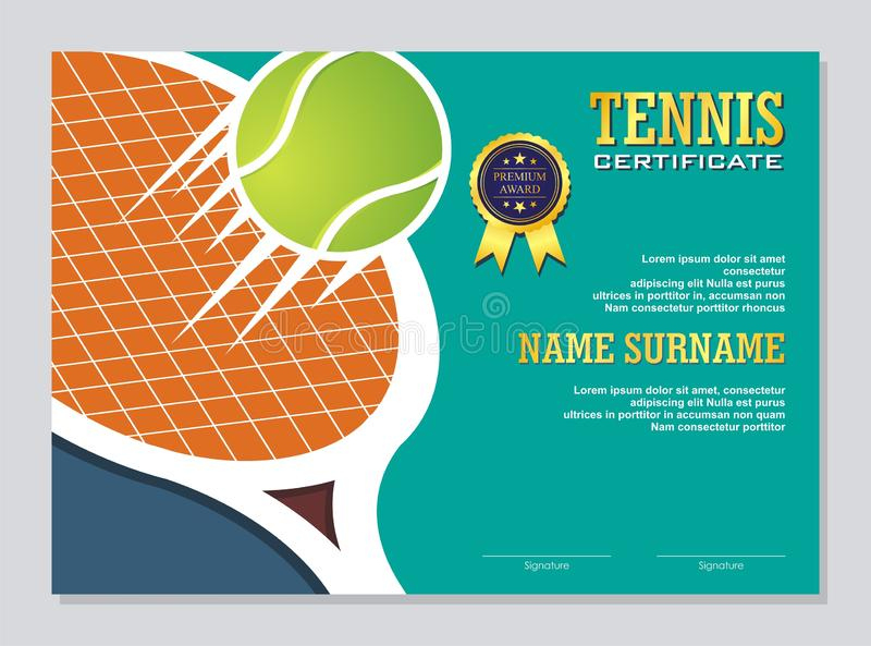 Certificate Of Participation Template In Silver Border Stock Vector for Tennis Participation Certificate