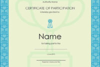 Certificate Of Participation Templates | 10+ Word, Excel &amp;amp; Pdf Samples throughout Fantastic Certificate Of Participation Template Pdf