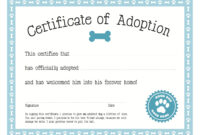 Certificate Of Pet Adoption | Adoption Certificate, Adoption, Pet Adoption in Cat Adoption Certificate Template 9 Designs