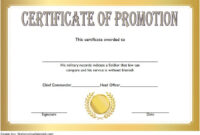 Certificate Of Promotion Template Army Free 1 | Graduation Certificate inside Grade Promotion Certificate Template Printable