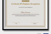 Certificate Of Recognition – Psd & Word Designs | Design Trends inside Fascinating Employee Appreciation Certificate Template