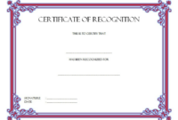 Certificate Of Recognition Template Word Free (10+ Concepts) for Microsoft Word Award Certificate Template