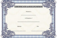 Certificate Of Recognition Template Word Free 2 | Certificate Of with Employee Certificate Template Free 7 Best Designs