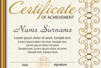 Certificate Or Diploma Template. Award Winner. Reward. Winning The regarding Template For Certificate Of Award