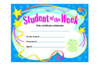 Certificate Student Of The 30/Pk | Student Of The Week, Award with Amazing Student Of The Week Certificate