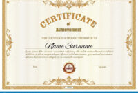 Certificate Template, Diploma Award Border Frames Stock Vector for Free Award Certificate Border Template