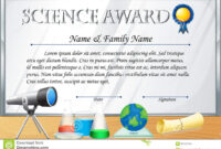 Certificate Template For Science Award Stock Vector - Illustration Of throughout Science Achievement Certificate Templates