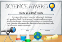 Certificate Template For Science Award — Stock Vector © Interactimages intended for Science Achievement Award Certificate Templates
