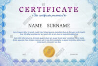 Certificate Template Vector &amp;amp; Photo (Free Trial) | Bigstock Within for Validation Certificate Template