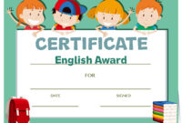 Certificate Template With Happy Kids 304236 Vector Art At Vecteezy with regard to Free Kids Certificate Templates