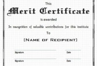 Certificate Templates | Free Word Templates with regard to New Merit Award Certificate Templates
