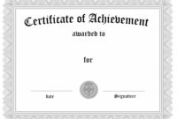 Certificate Templates: Sample Blank Certificates pertaining to Awesome Template For Certificate Of Award