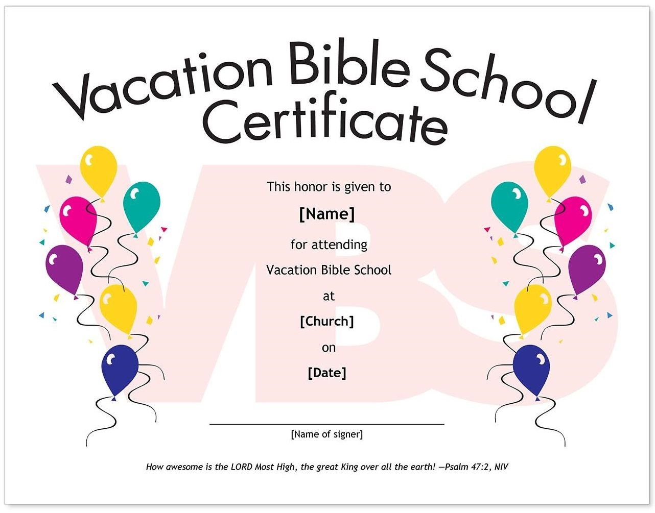 Certificates. Breathtaking Vbs Certificate Template Ideas Intended For with regard to Free Vbs Certificate Templates