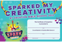 Certificates Of Completion 50 Certificates - Spark Studios Vbs 2022 pertaining to Lifeway Vbs Certificate Template