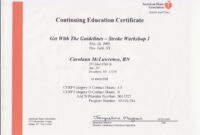Certificates Of Continuing Education Courses | Carolann Mclawrence'S regarding Continuing Education Certificate Template