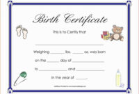 Child Adoption Certificate Template – Calep.midnightpig.co Regarding intended for Baby Doll Birth Certificate Template
