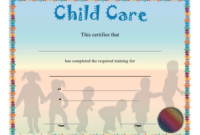 Child Care Certificate Printable Certificate for Daycare Diploma Template Free