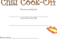 Chili Cook Off Certificate Template Free (10+ Best Ideas) within Bake Off Certificate Templates