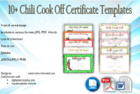 Chili Cook Off Certificate Templates [10+ New Designs Free Download] for Chili Cook Off Certificate Template
