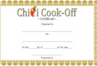Chili Cook Off Certificate Templates [10+ New Designs Free Download] pertaining to Bake Off Certificate Templates