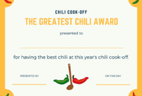 Chili Cook Off, Cook Off, Cook Off Ideas pertaining to Simple Cooking Competition Certificate Templates
