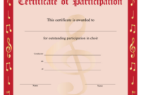 Choir Certificate Of Participation Template Download Printable Pdf throughout Certificate Of Participation Template Pdf
