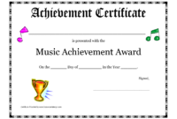 Choir Certificate Template with regard to Choir Certificate Template
