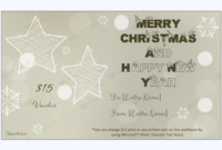 Christmas Gift Certificate Template 06 - Word Layouts | Gift pertaining to Awesome Merry Christmas Gift Certificate Templates