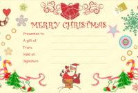 Christmas Gift Certificate Template Free Download (4) - Templates Exa regarding Christmas Gift Certificate Template Free