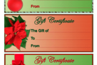 Christmas Gift Certificate Templates Download Fillable Pdf | Templateroller pertaining to Printable Gift Certificates Templates Free