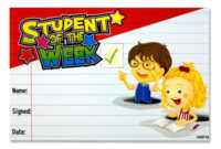 Clever Kidz Pkt.25 Reward Certificates – Student Of The Week | Writeaway inside Student Of The Week Certificate