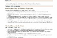 Clinical Research Assistant Resume Samples | Qwikresume with regard to Research Assistant Contract Template
