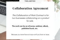 Collaboration Agreement | Book Publishing, Collaboration, Define in Book Publishing Contract Template