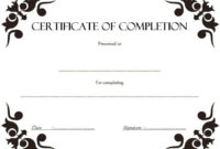Completion Certificate Editable 10+ Template Ideas With Best Free with regard to Awesome Completion Certificate Editable