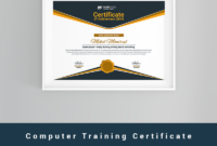 Computer Training Certificate Template #66277 throughout Amazing Workshop Certificate Template